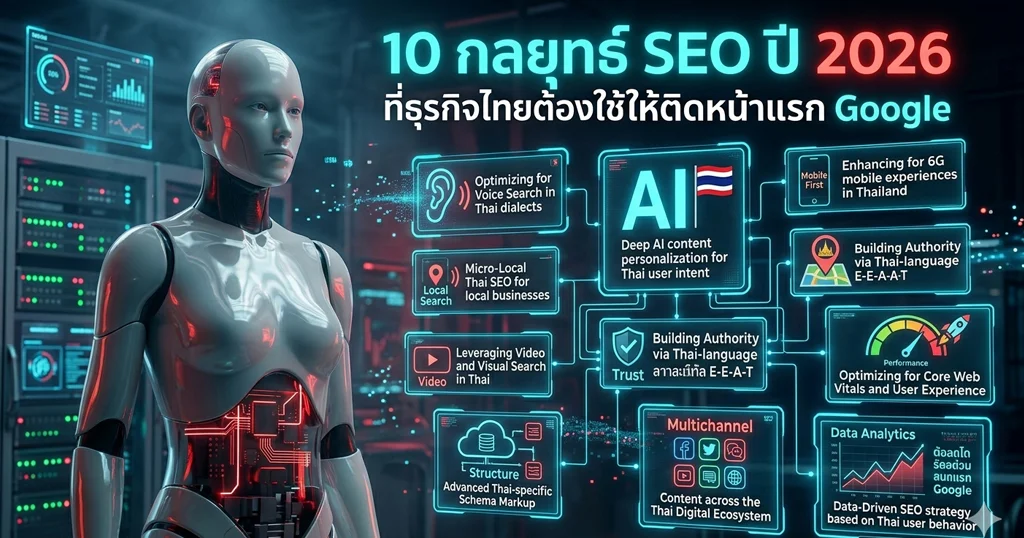 10 กลยุทธ์ SEO ปี 2026 ที่ธุรกิจไทยต้องใช้ให้ติดหน้าแรก Google