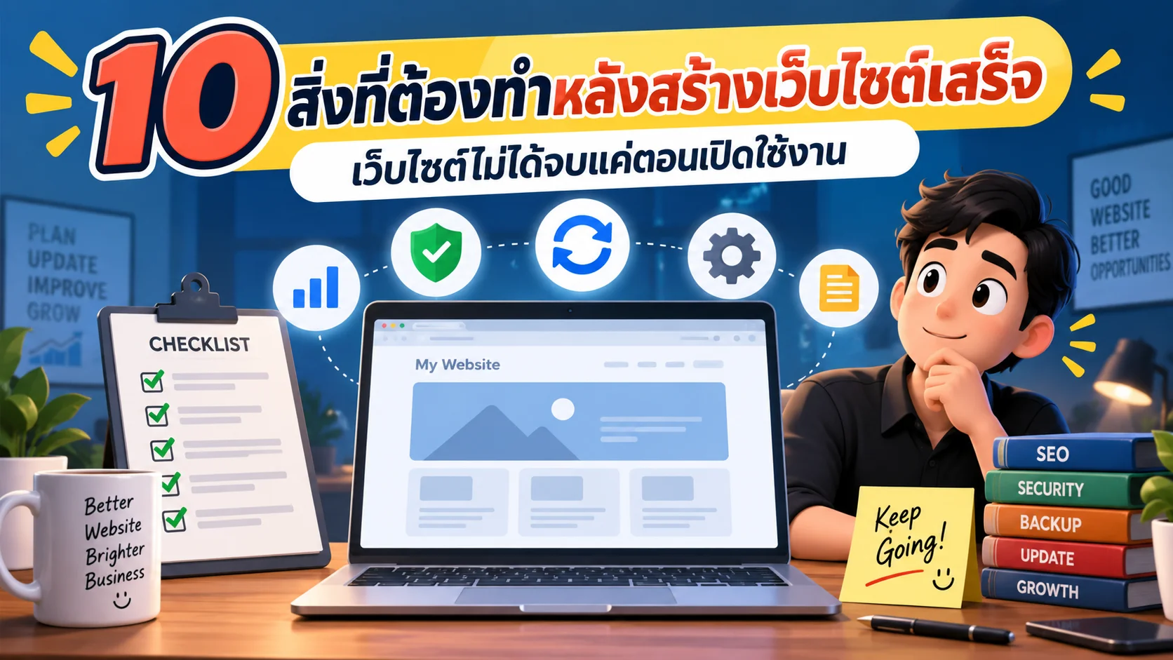 10 สิ่งที่ต้องทำหลังสร้างเว็บไซต์เสร็จ