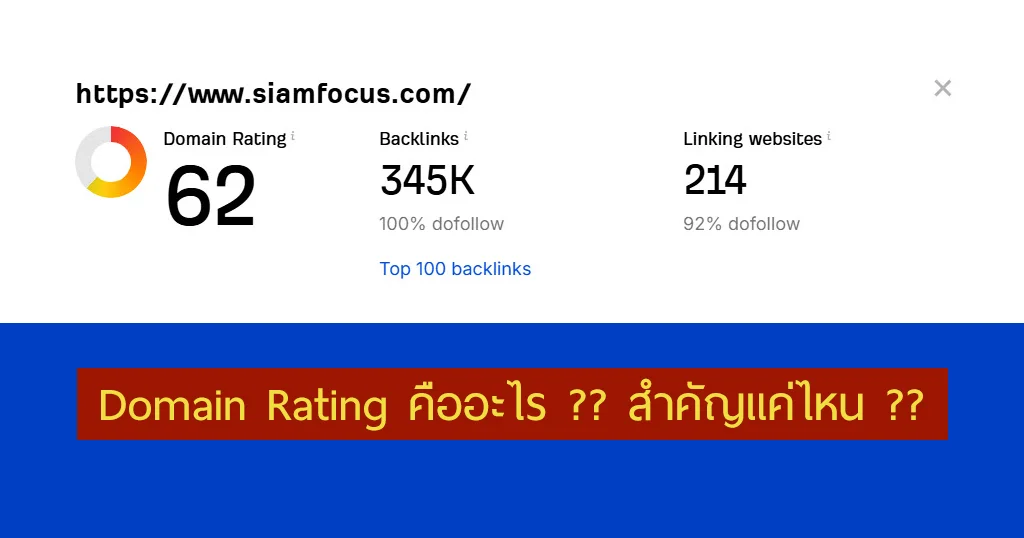 Domain rating คืออะไร??