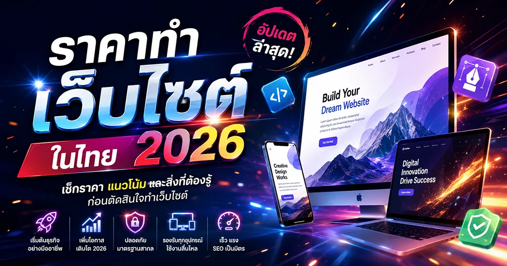 ราคาทำเว็บไซต์ในไทย 2026