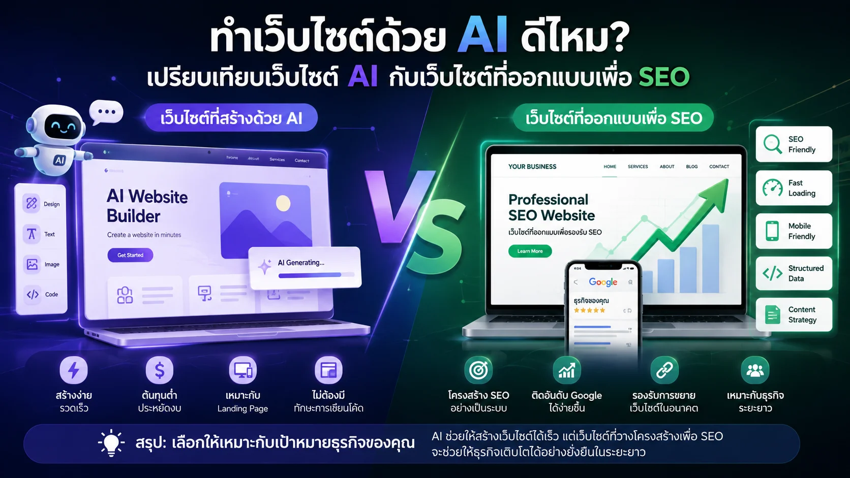 ทำเว็บไซต์ด้วย AI ดีไหม?