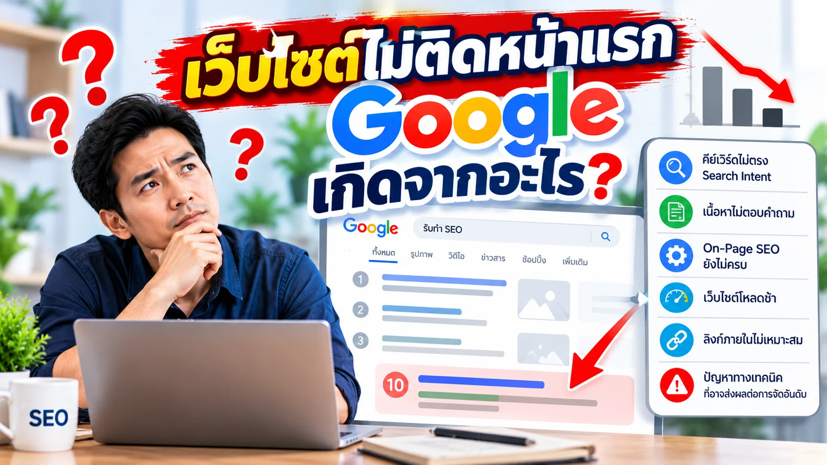 เว็บไซต์ไม่ติดหน้าแรก Google เกิดจากอะไร?