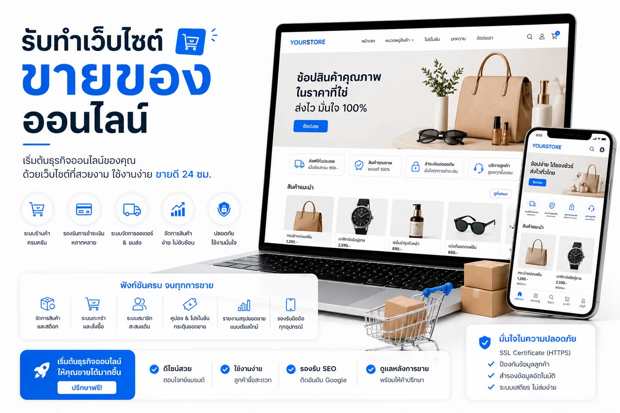 ทําเว็บไซต์ขายของ